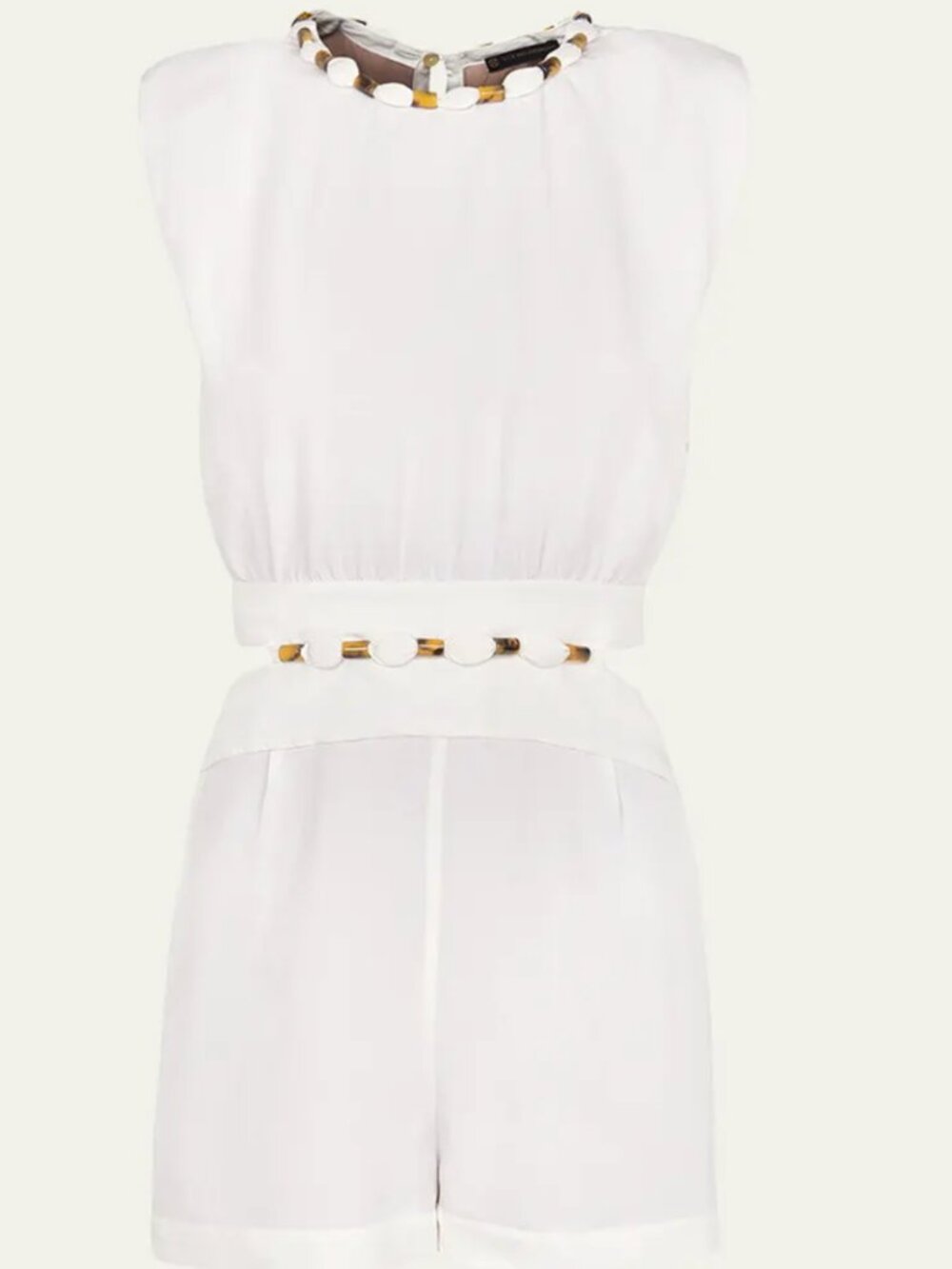 VIX White Riley Detail Mini Romper